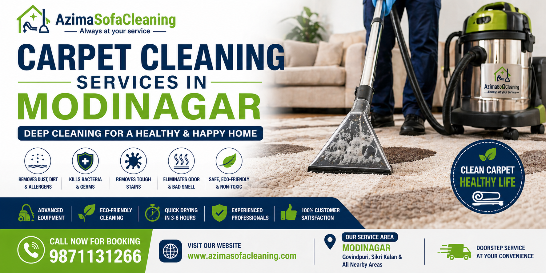 Best carpet cleaning services in Modinagar for dust removal, bacteria cleaning and fresh hygienic carpets
