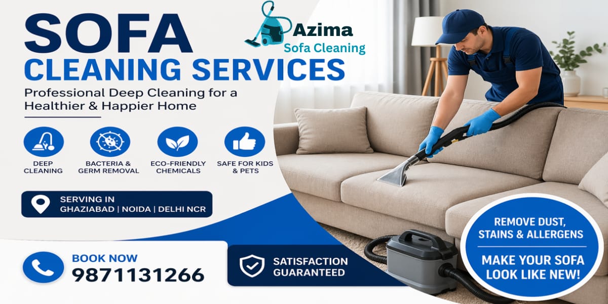 Best sofa Dry cleaning Price in Meerut using vacuum machine removing dust, stains and bacteria from fabric sofa at home
