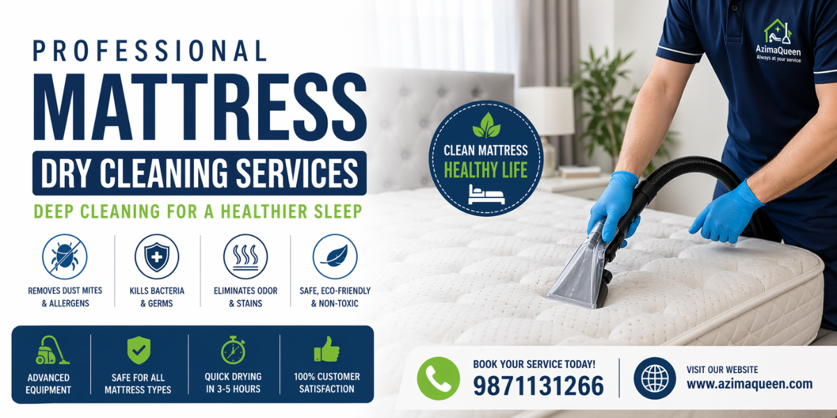Mattress cleaning service in Modinagar with professional machine removing deep stains and dirt