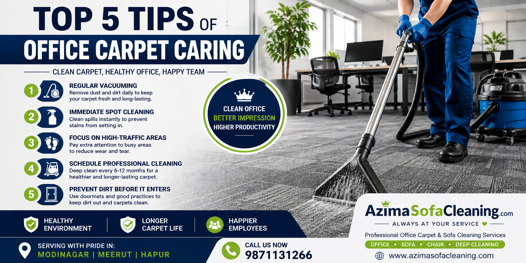 Office Carpet Cleaning Tips in Modinagar Meerut Hapur