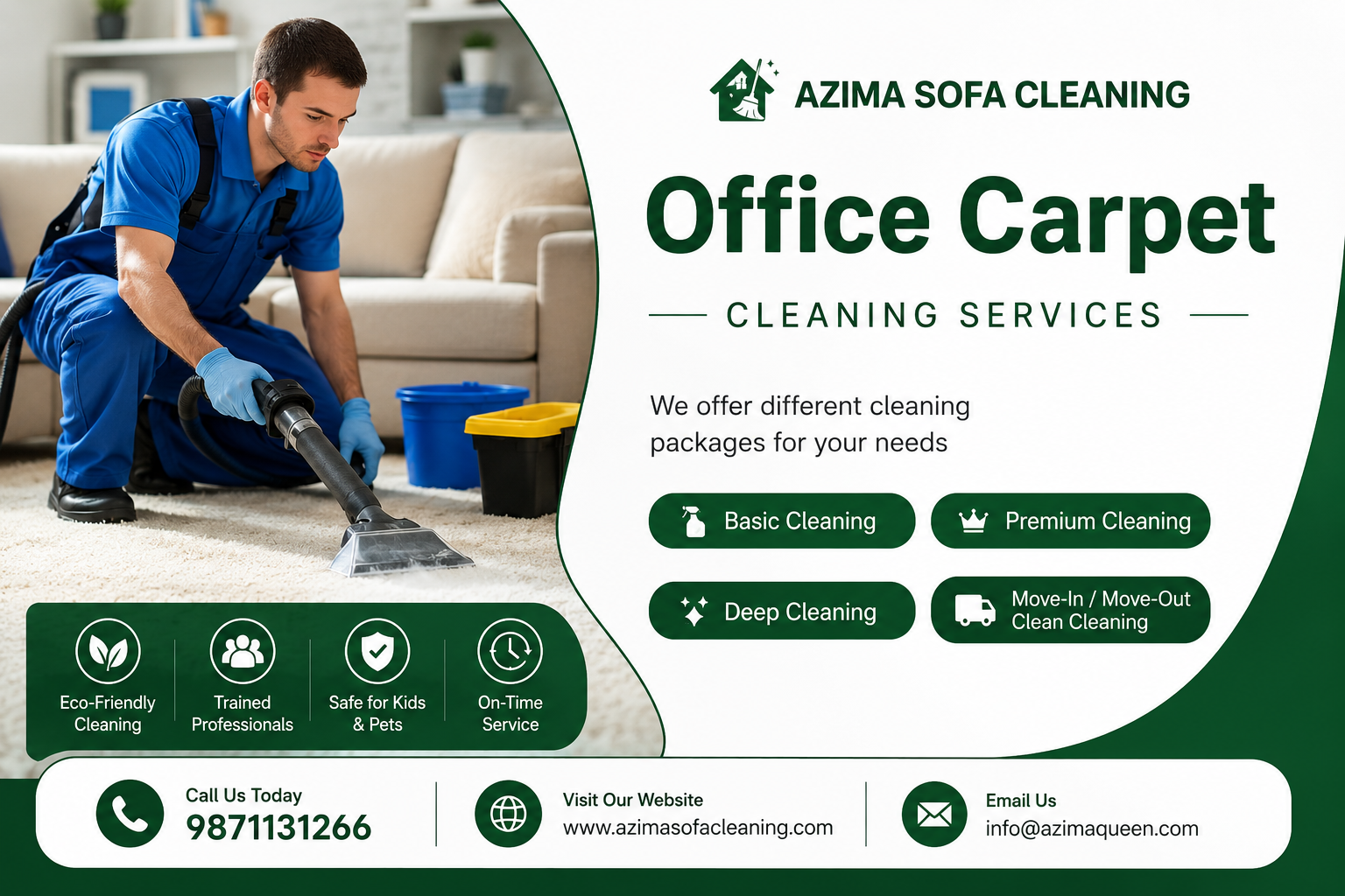 Office Carpet Cleaning Services with Deep Stain Removal and Sanitization